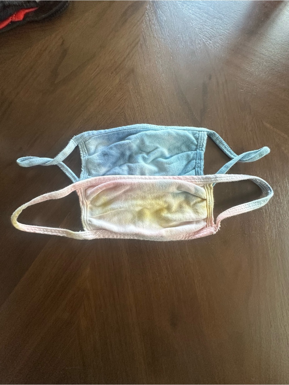 Tie-Dye Cotton Face Masks - Pastel Blue & Multicolor